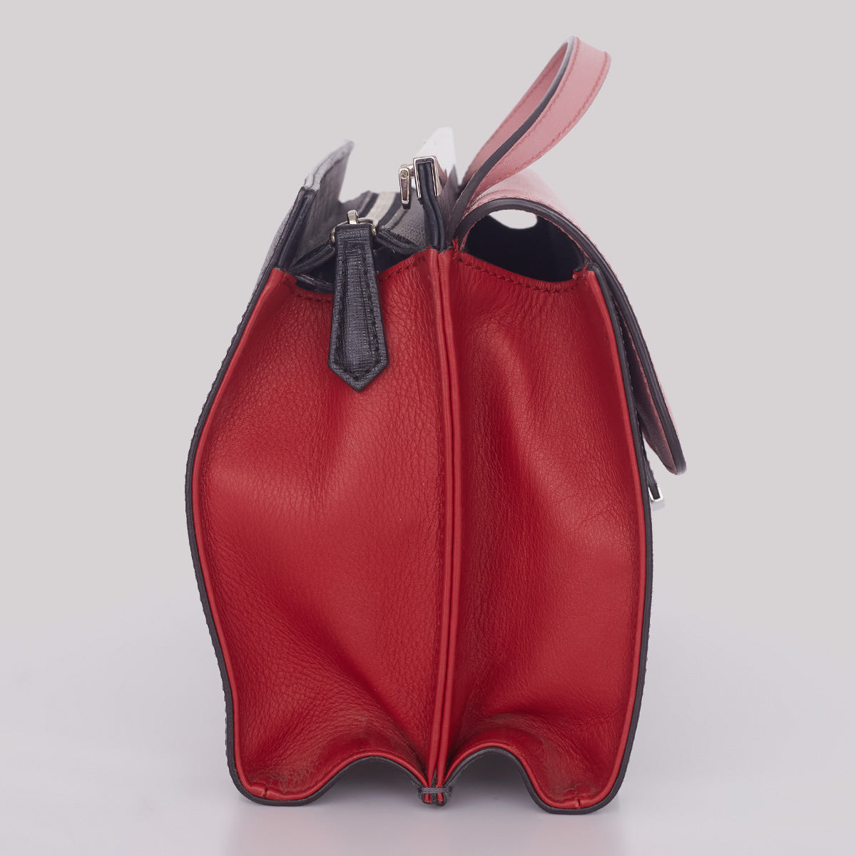 Fendi - Demi Jour Small Leather Shoulder Bag with Strap Red