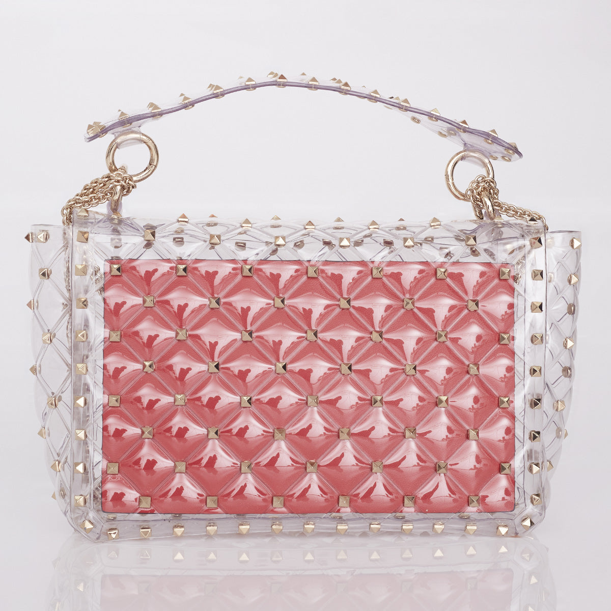 Bolsa Valentino Transparente com Studs