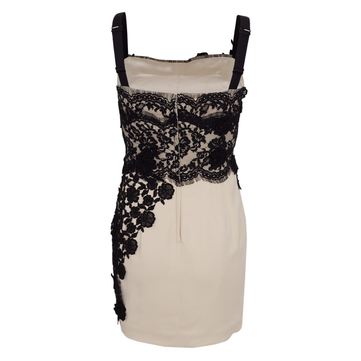 Vestido Dolce & Gabanna Bege com Renda Tam. 36 Br