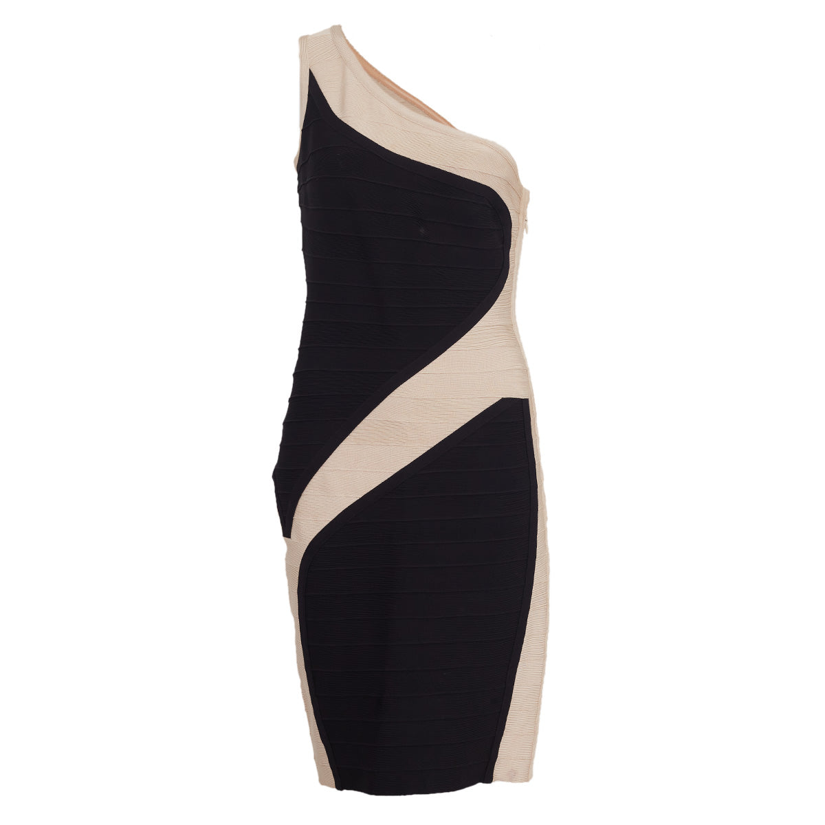 Vestido Herve Leger Preto e Bege Tam. G BR