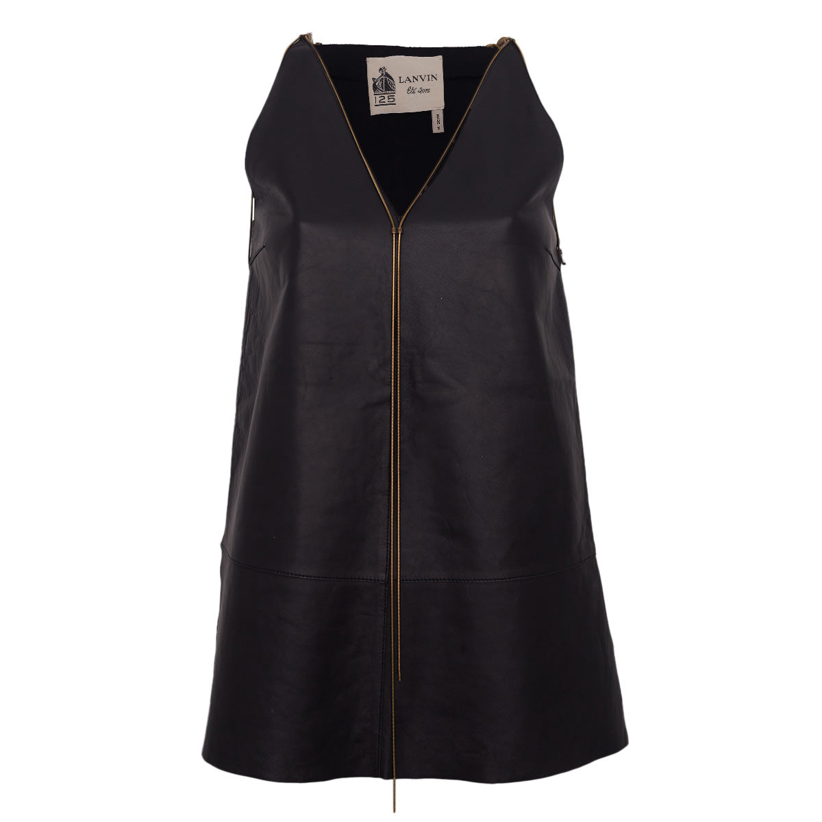 Blusa Lanvin Couro Preto Tam. 34 Br