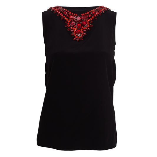 Blusa Dolce & Gabanna Preta com Bordado Tam. 34 Br