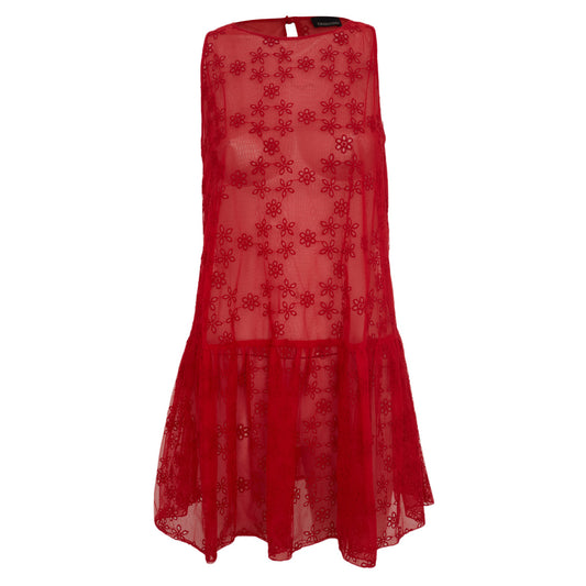 Vestido Ermano Renda Vermelho Tam. 38 Br