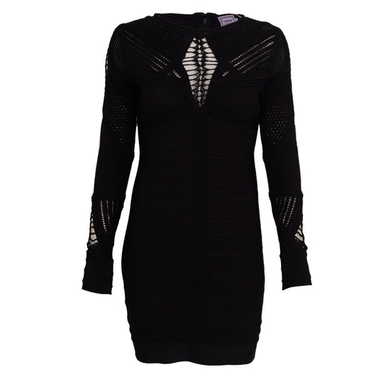 Vestido Herve Leger Vazado Preto Tam. M Br