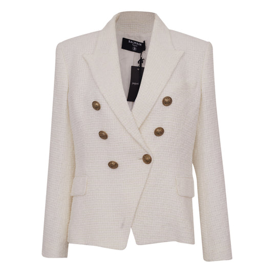 Blazer Balmain Tweed Off-White Tam. 46