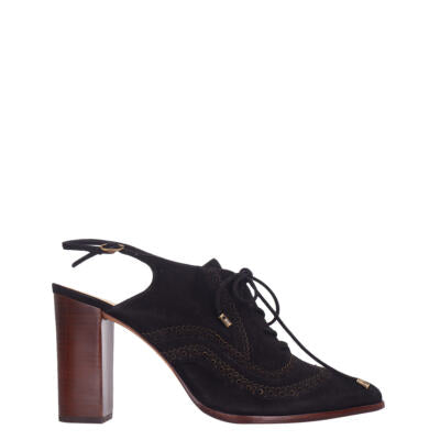 Sapato Oxforf Alexandre Birman X Paula Raia em Suede Preto Tam. 39 BR