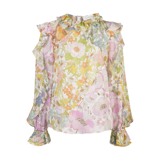 Blusa Zimmerman Floral com Babados Tam. 36 Br