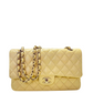 Bolsa Chanel Double Flap Medium Amarelo Claro