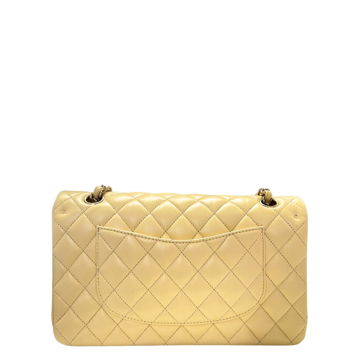 Bolsa Chanel Double Flap Medium Amarelo Claro