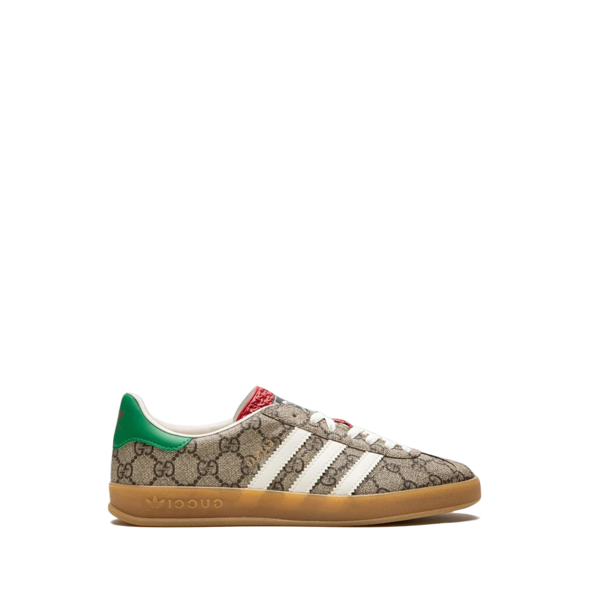 Tênis Adidas x Gucci Gazelle Beige GG Monogram Tam. 35,5 Br