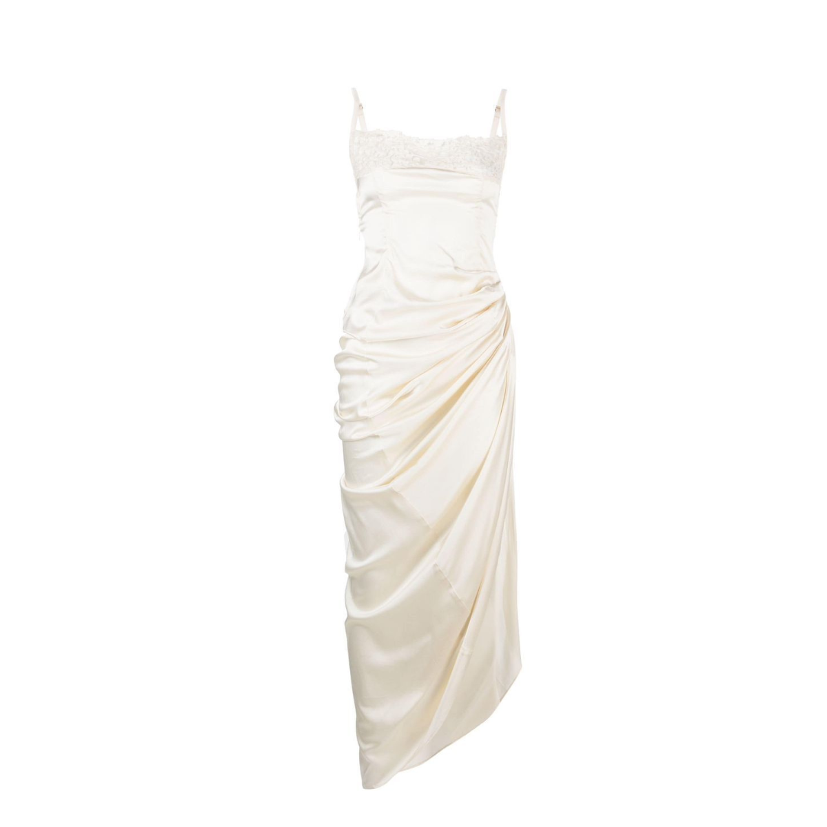 Vestido Jacquemus Longo La Saudade Longue Brodée Branco TAM. 38 BR