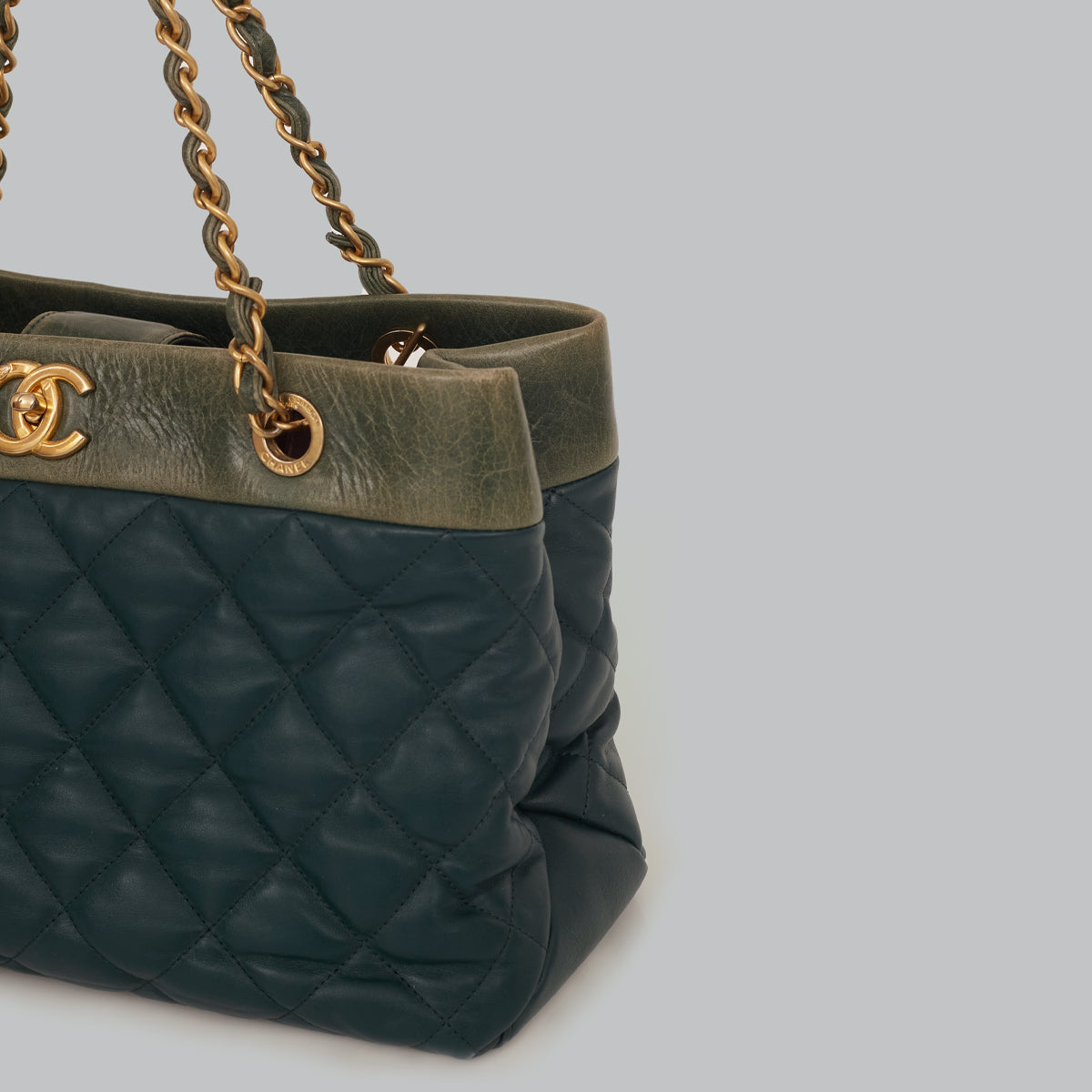 Bolsa Chanel Soft Elegance Tote Verde Escuro