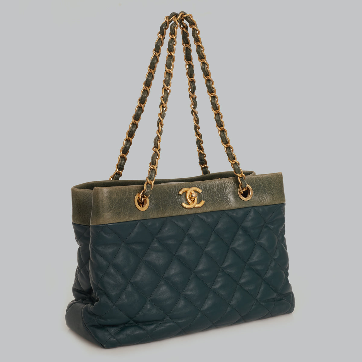 Bolsa Chanel Soft Elegance Tote Verde Escuro