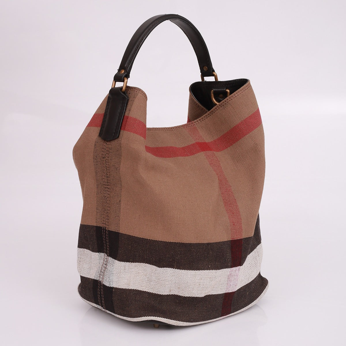 Bolsa Burberry Susanna Bucket Canvas Check