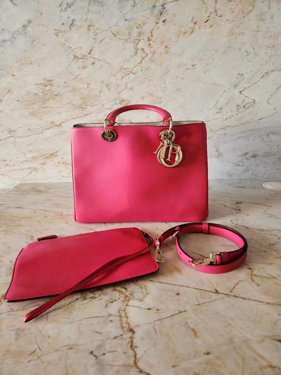 Bolsa Diorissima Christian Dior Rosa