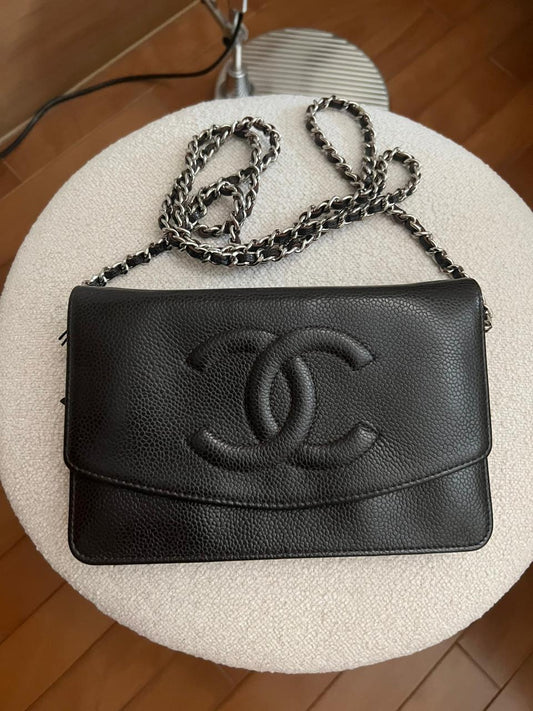 Bolsa Chanel TIMELESS CC WALLET ON CHAIN Café