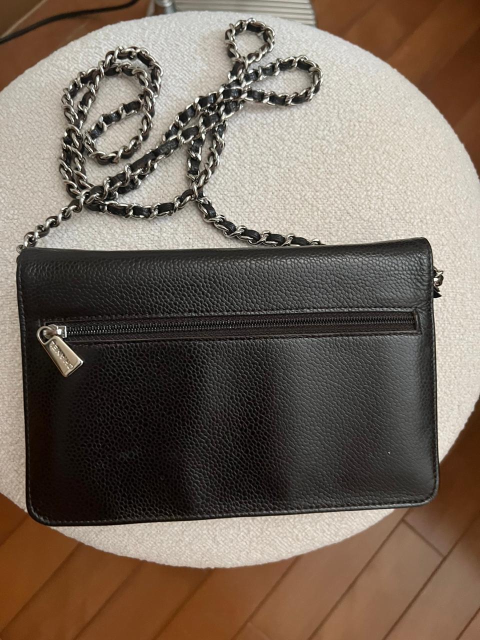 Bolsa Chanel TIMELESS CC WALLET ON CHAIN Café