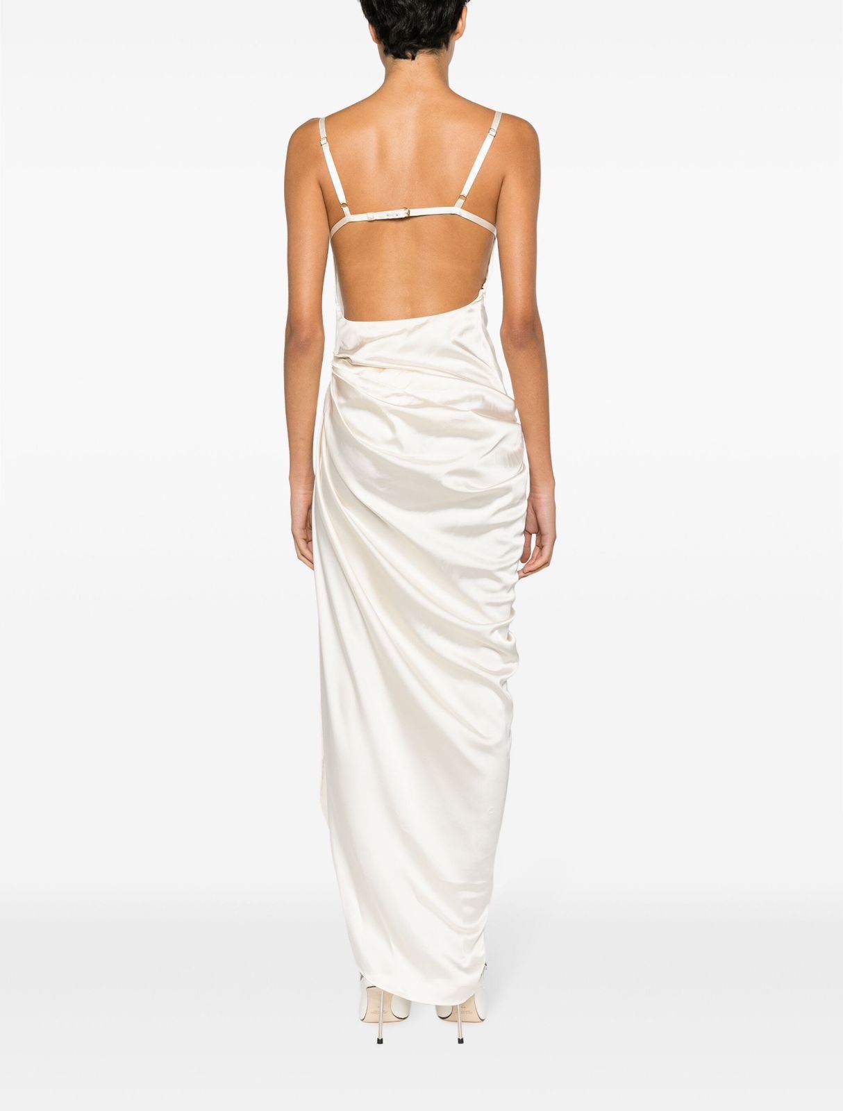 Vestido Jacquemus Longo La Saudade Longue Brodée Branco TAM. 38 BR