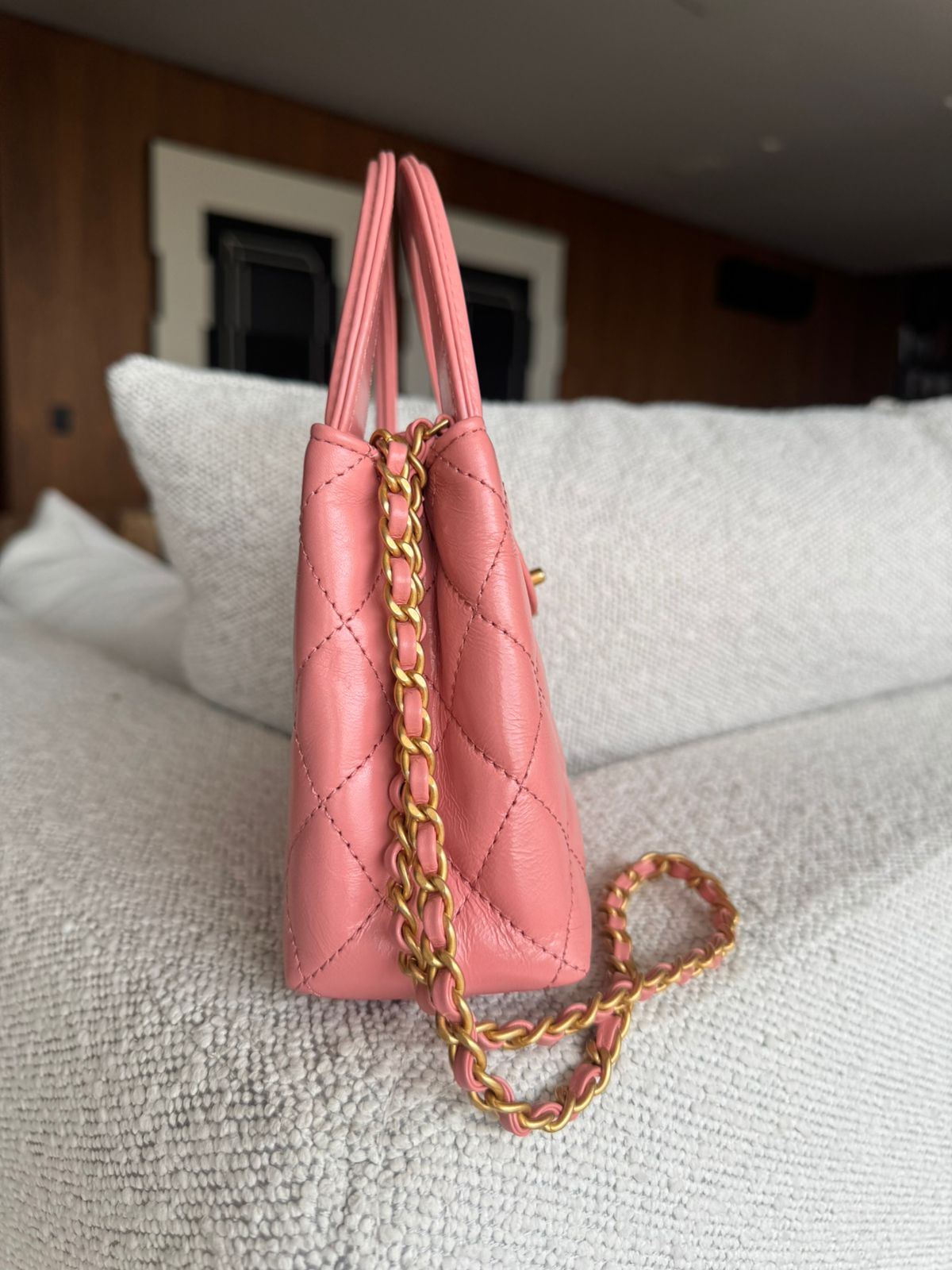 Bolsa Chanel Kelly Mini Shopping Rosa