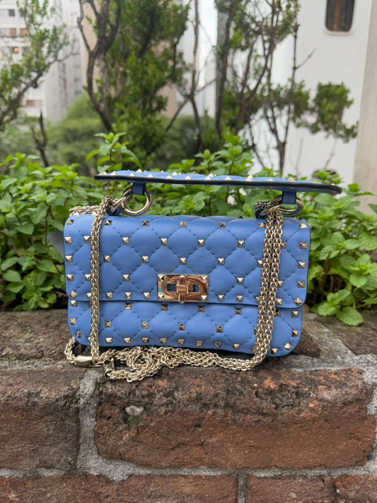 Bolsa Valentino Rockstud Azul