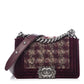 Bolsa Chanel Boy Tweed Vinho