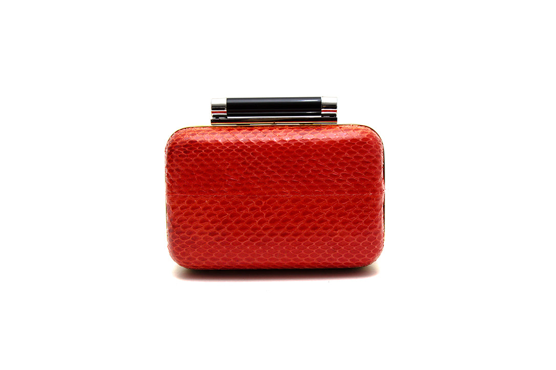 Clutch DVF vermelha python