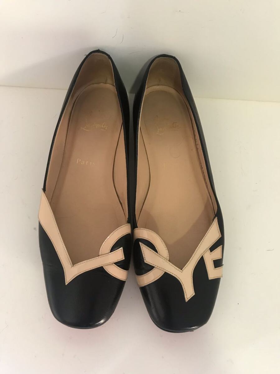 Sapatilha Louboutin preto com nude, sola 40.5!