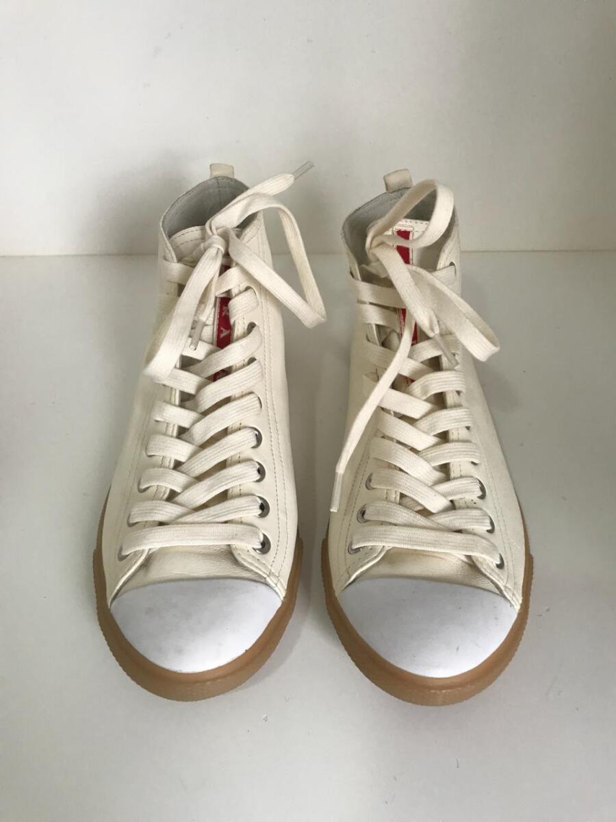 Tênis Prada cano alto off white, sola 38