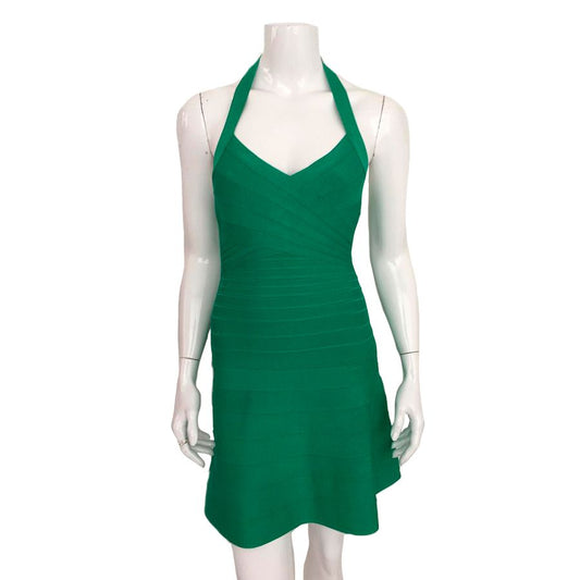 Vestido Herve Leger Verde Tam. XS