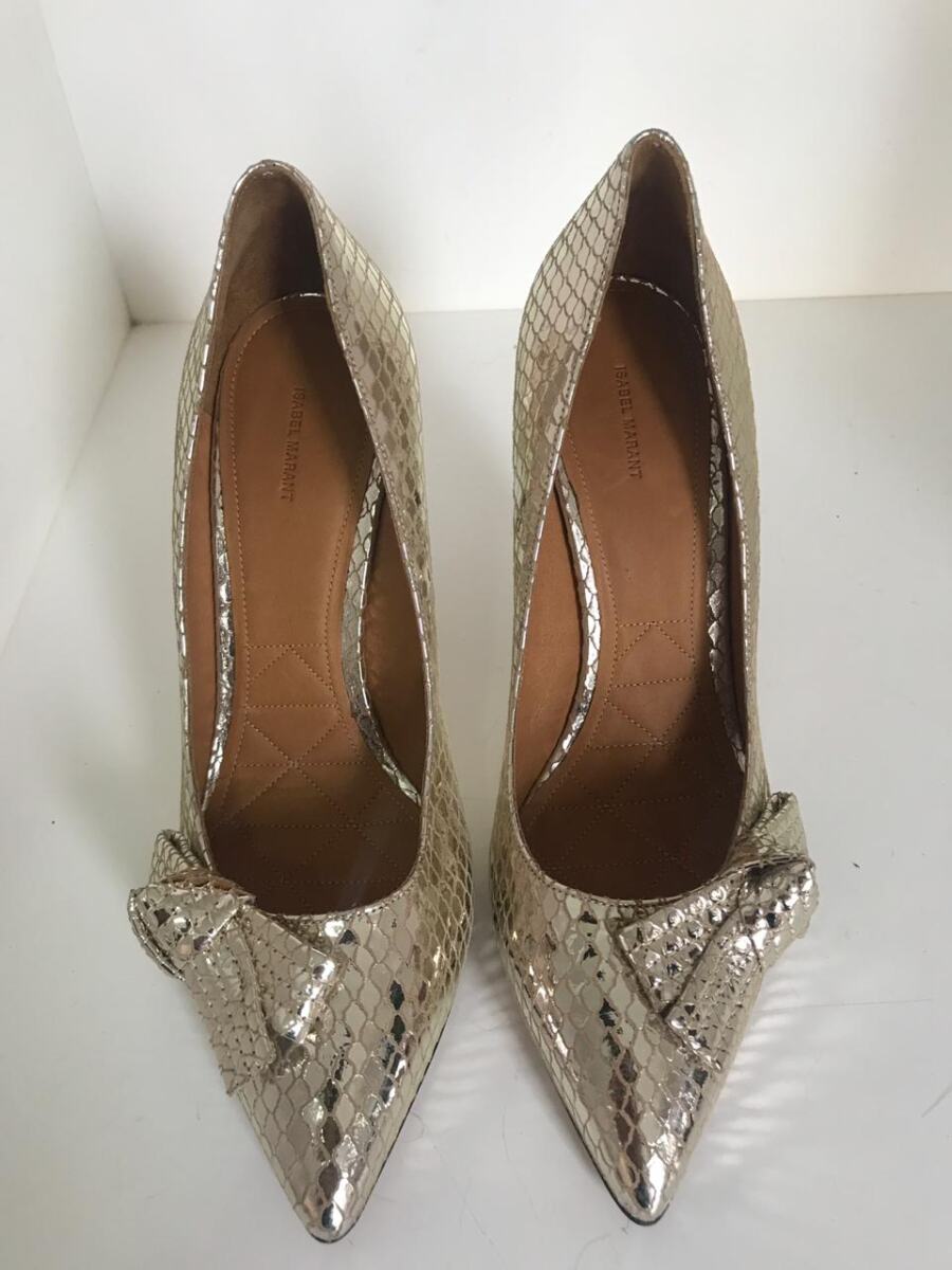 Scarpin Isabel Marant dourado, sola 40