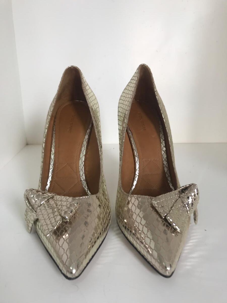 Scarpin Isabel Marant dourado, sola 40