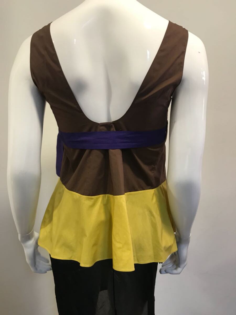 Blusa Marni marrom com amarelo