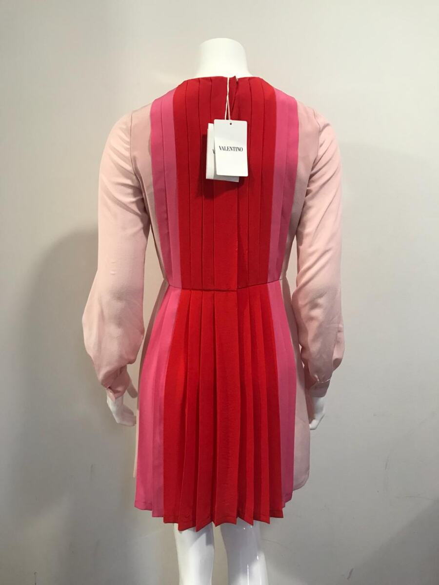 Vestido Valentino rosa e vermelho