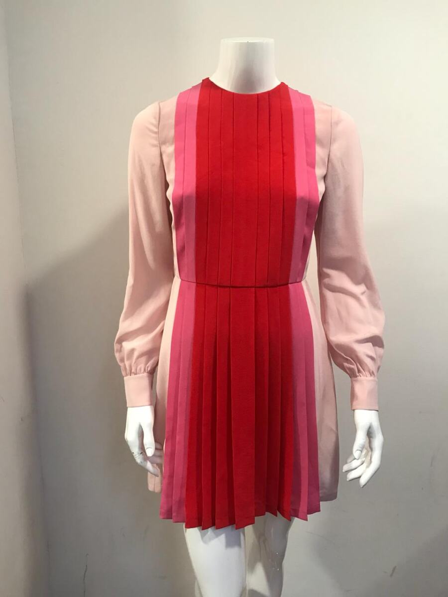 Vestido Valentino rosa e vermelho