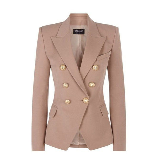 Blazer Balmain Bege com Dourado Tam. 46