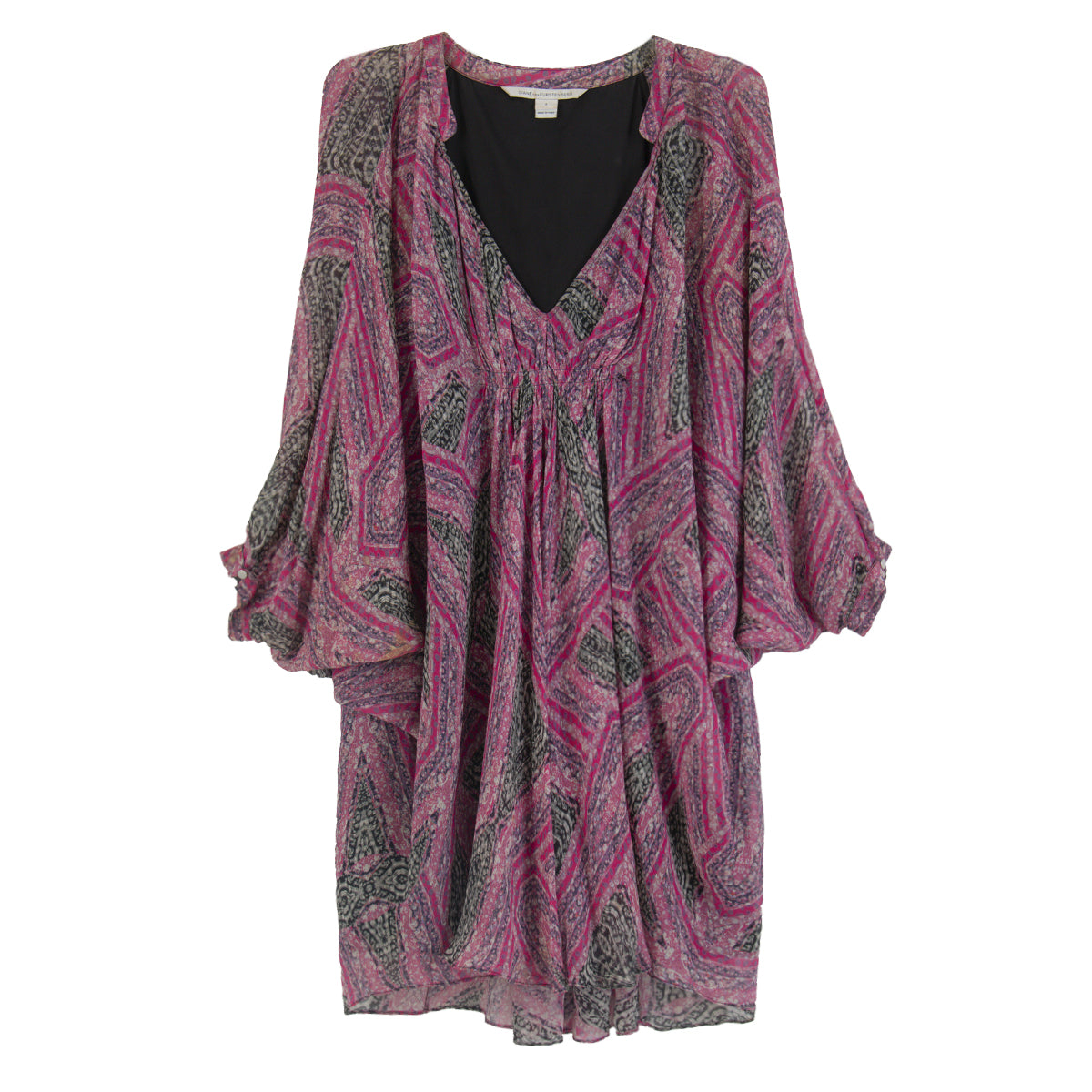 Vestido Diane Von Furstenberg Rosa Vampiro Tam. 36 Br