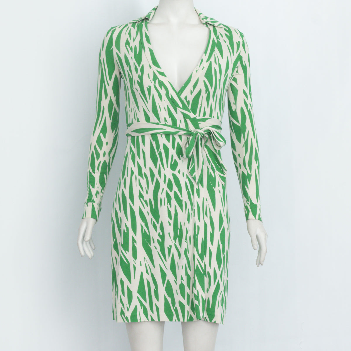 Diane von furstenberg sales green wrap dress