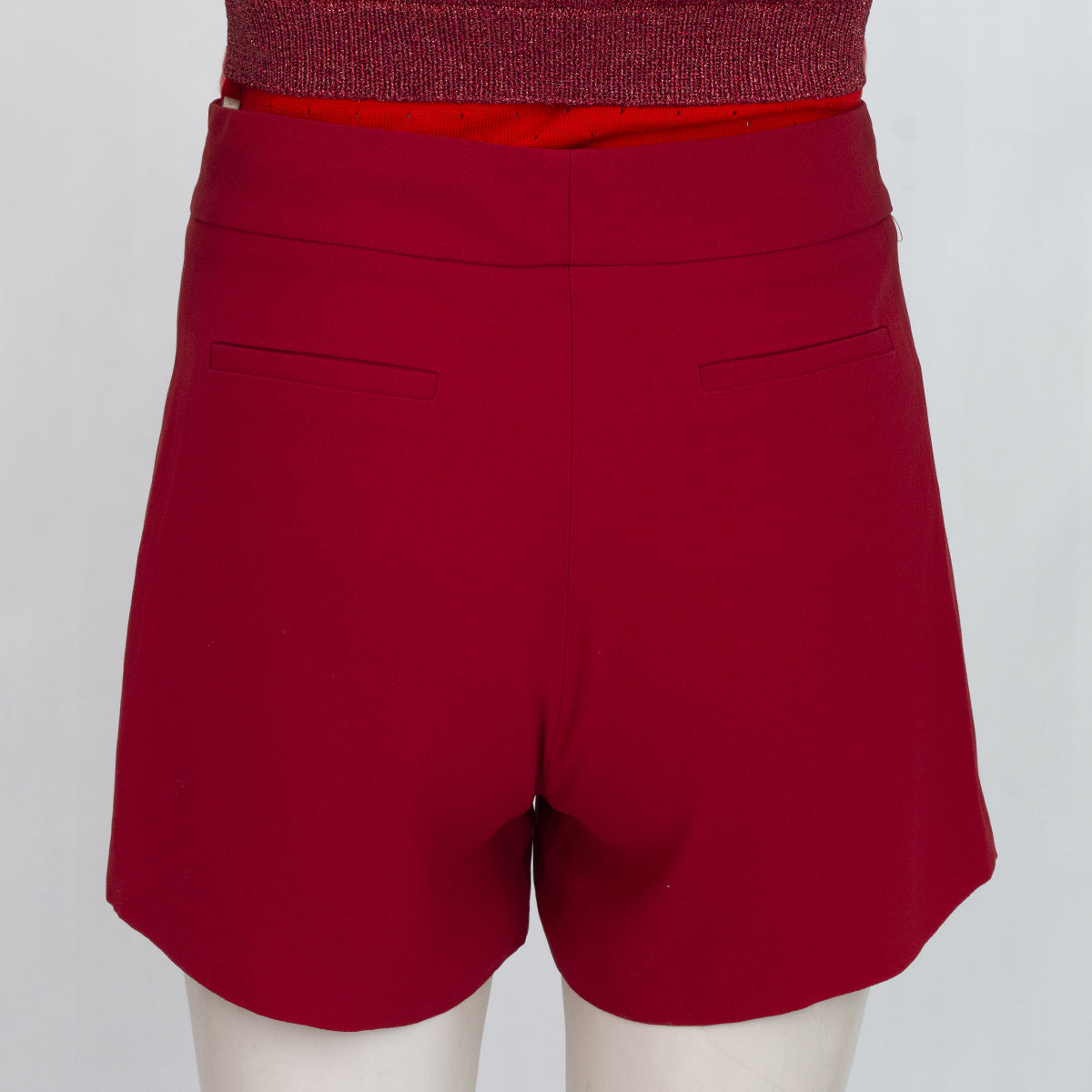 Short Cris Barros Vermelho Alfaiataria Tam. 38