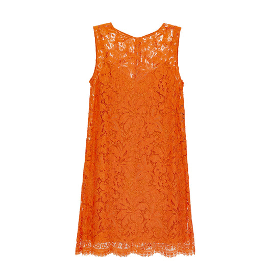 Vestido Dolce & Gabbana Renda Laranja Tam. 40