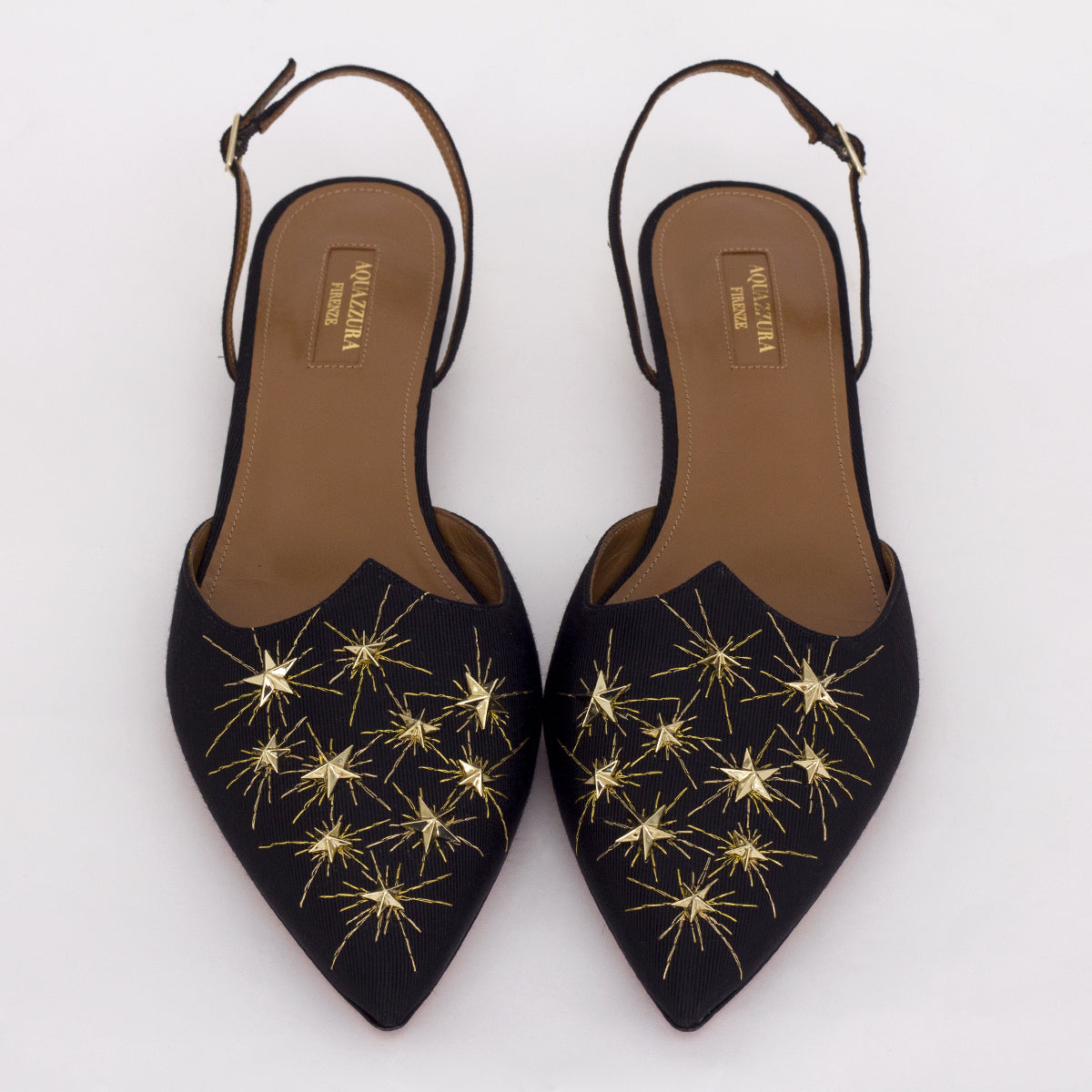 Sapatilha Aquazzura Preta Estrelas Tam. 42