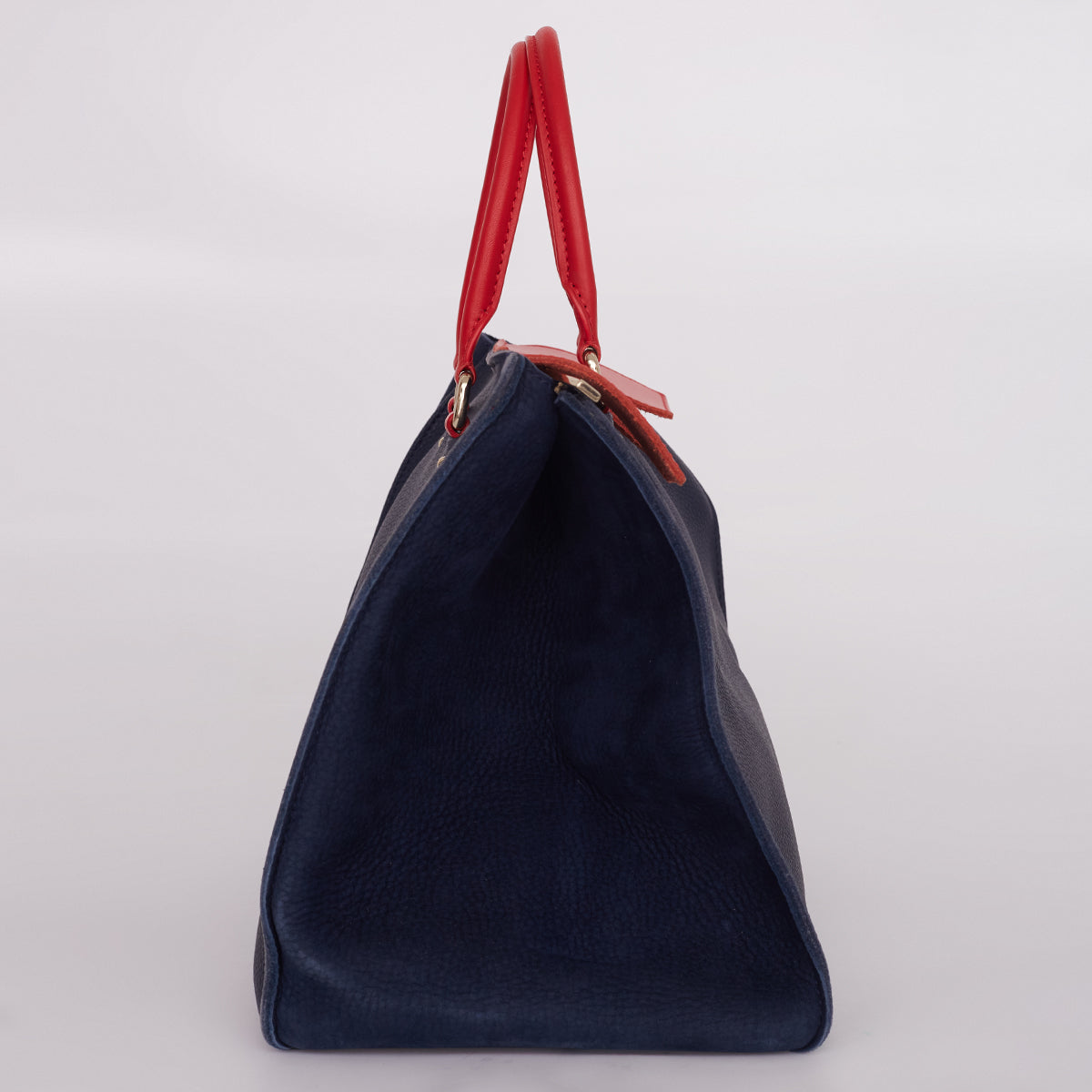 Bolsa Carolina Herrera Azul com Vermelho