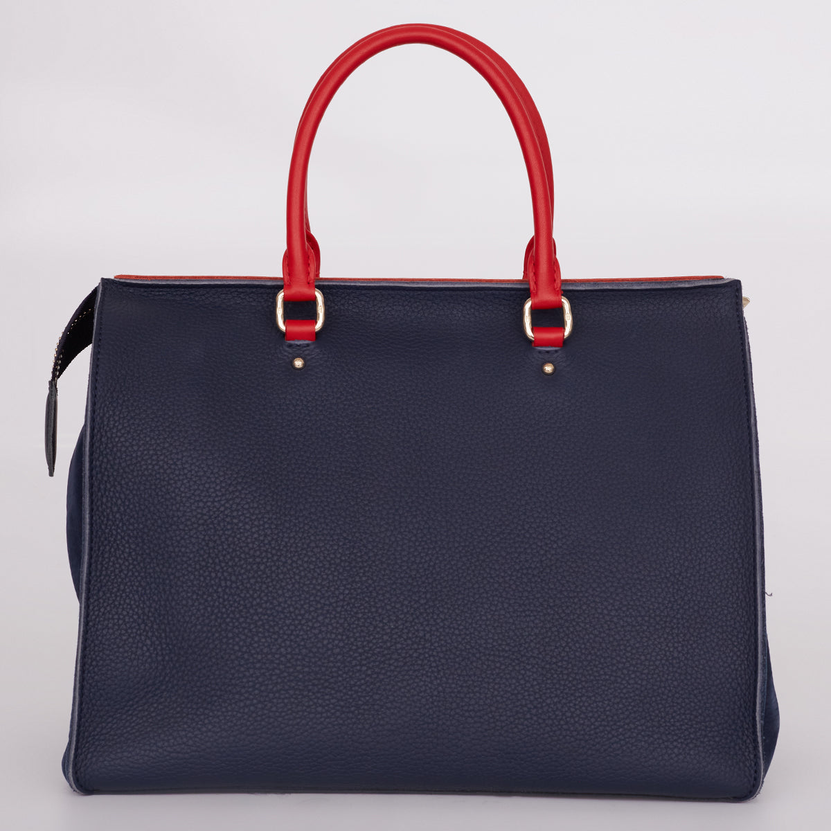 Bolsa Carolina Herrera Azul com Vermelho