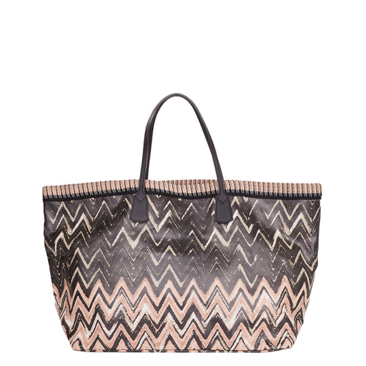 Bolsa Missoni Estampada em Tons de Marrom