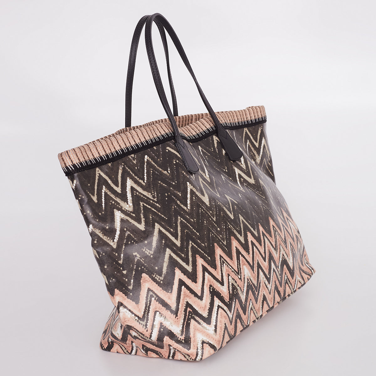 Bolsa Missoni Estampada em Tons de Marrom