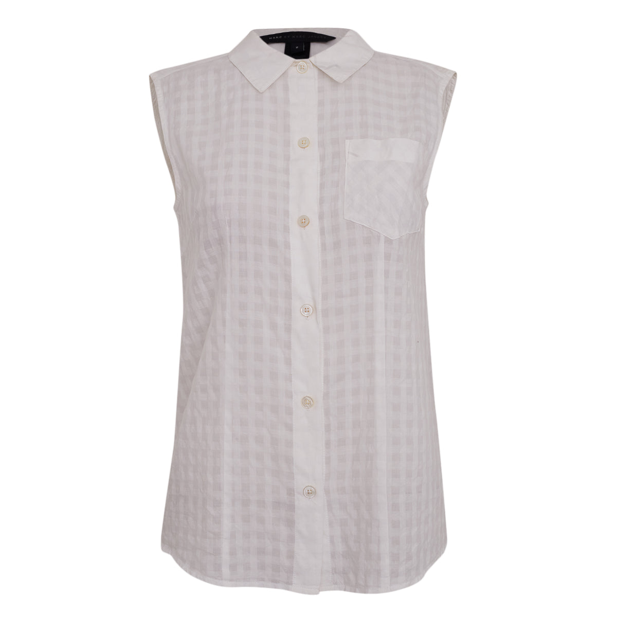 Camisa Marc Jacobs Branca Vichy Tam. 36 Br