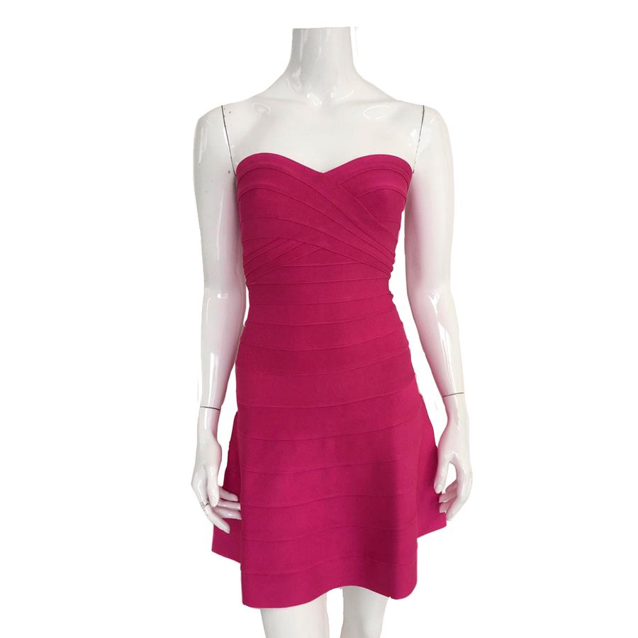 Vestido Herve Leger Pink Tam. XS