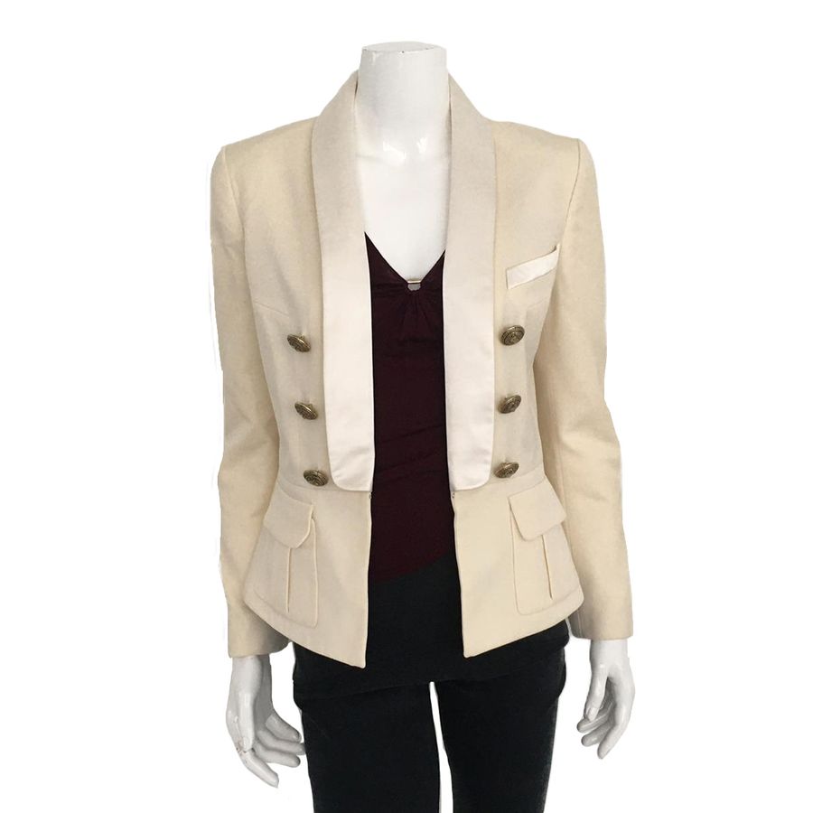 Blazer Balmain Creme Social Tam. 42