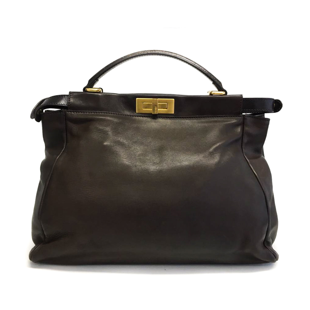 Bolsa Fendi Peekaboo Marrom Escuro Grande