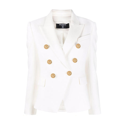 Blazer Balmain Tecido Texturizado Branco Tam. 46