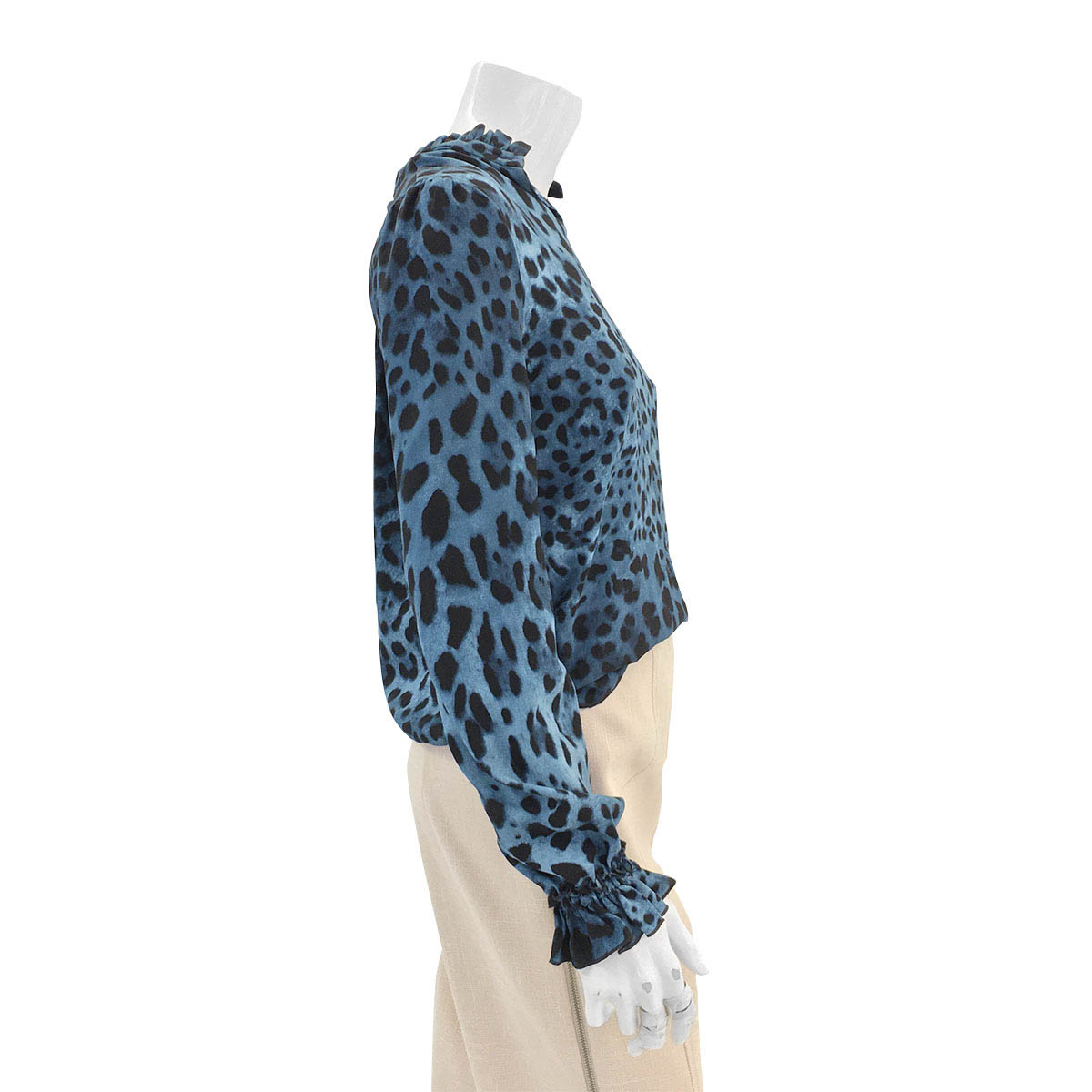 Camisa Dolce & Gabbana Animal Print Azul Tam. 38